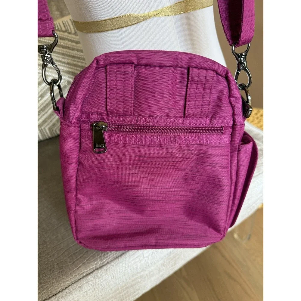 LUG Flapper SE Convertible Crossbody Bag Brushed Fuchia Travel Lightwight Purse